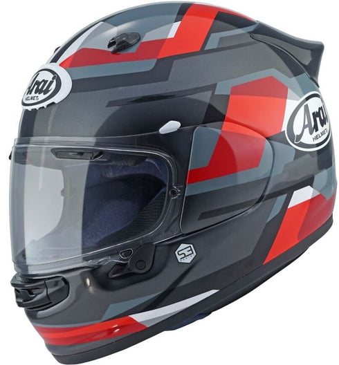 Helm Quantic Abstrakt Rot