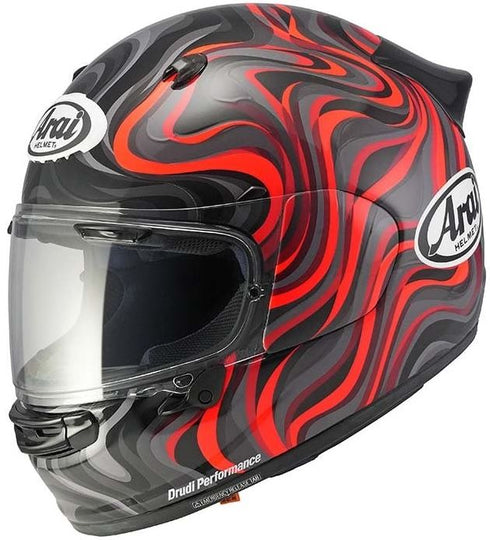Quantic Swirl Red Helmet