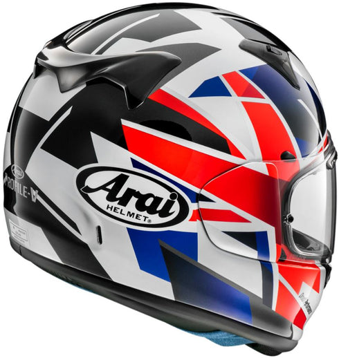 Helm mit Profile-V Flagge UK