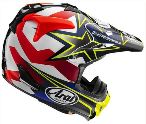 Čelada MX-V Stars Stripes Fluor Yellow