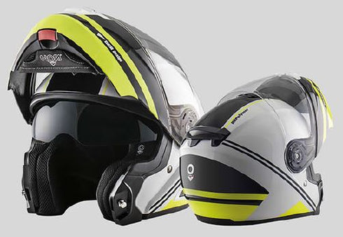 Čelada Nos NS-8 Flip Up Dynamic Fluor Yellow