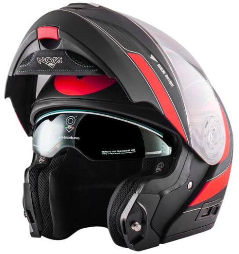 Čelada Nos NS-8 Flip Up Gaze Red Matt